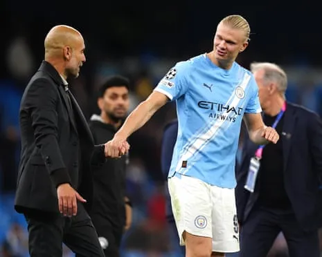 Haaland Becomes Part of Elite UCL 50-Goal Club, Hailed by Pep as Ronaldo and Messi's Fellow Monster